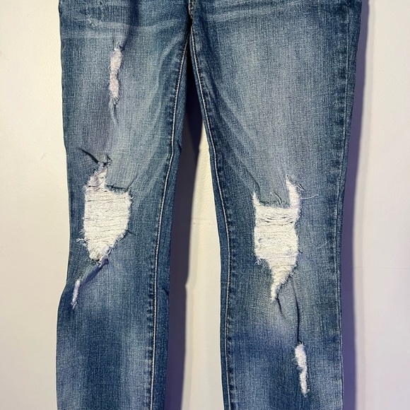 Sneak Peek Low Rise Denim Distressed Jeans 1 - Picture 6 of 14